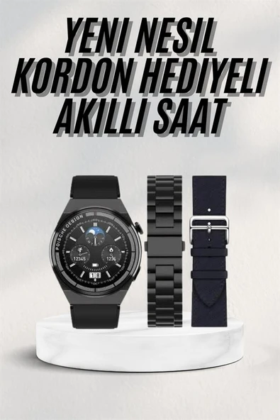 En Çok Tercih Edilen Akıllı Saat Amoled Ekran Nabız Sensörü GPS Uyumlu Adımsayar ürün görseli 1