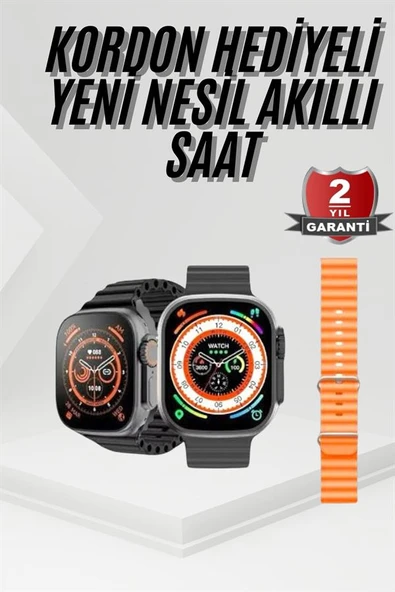 Akıllı Saat Sağlık Takibi Kalp Atışı Adımsayar Ultra Yeni Nesil nefes Egzersizi ürün görseli 1
