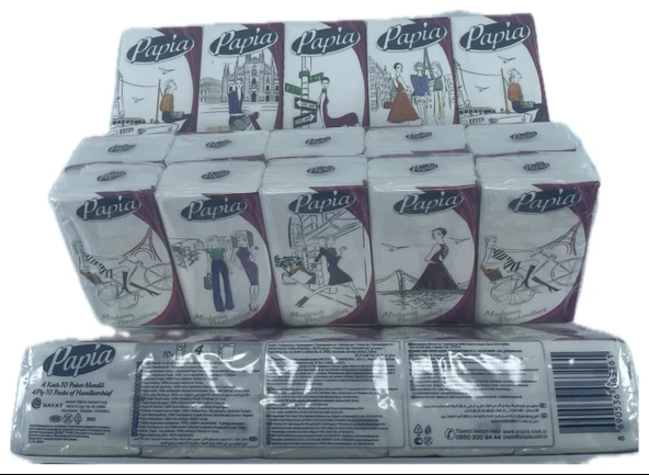 PAPİA CEP MENDİL 10 LU 3 PAKET - Resim 3