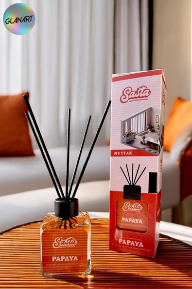 sasta 100 ml saten çubuklu Bambu Ortam Kokusu  mutfak (PAPAYA) ürün görseli 1