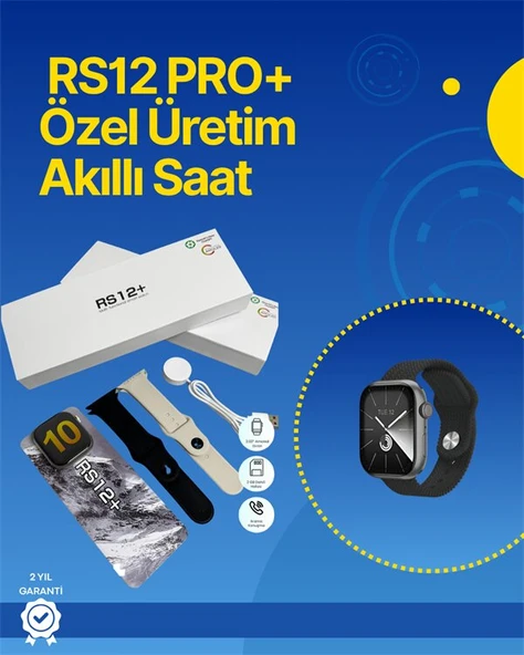 . RS12 PRO+ 2025 Serisi Full Ekranlı Akıllı Saat - 2GB Hafıza Titanyum Kasa Suya Dayanıklı Uzun Şarj Süresi Garantili Model ürün görseli 1