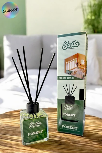 sasta 100 ml saten çubuklu Bambu Ortam Kokusu  GENÇ ODASI (FOREST) ürün görseli 1