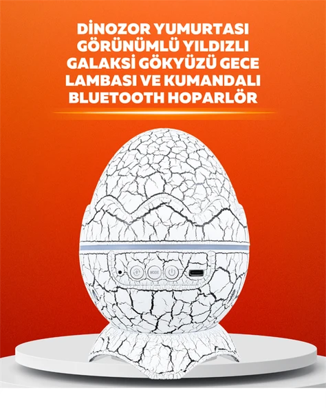 Dinozor Yumurtası Tasarımlı Projektörlü Gece Lambası ürün görseli 1