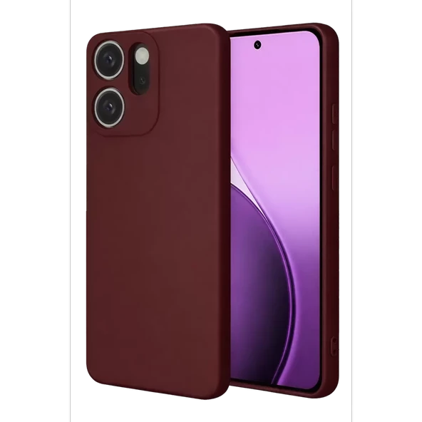 Newface Oppo Reno 14F First Silikon - Bordo - Resim 2