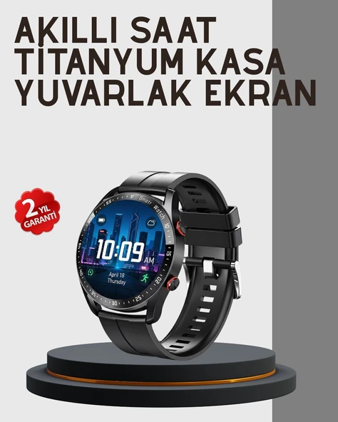 Akıllı Saat Yeni Model Sesli Asistan Bildirim Görme Bluetooth Bağlantılı Müzik Dinleme ürün görseli 1