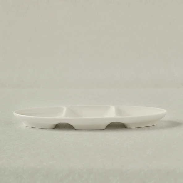 Karaca Stream Basic Line 3 Bölmeli Sunum Tabağı 26 cm - Resim 3