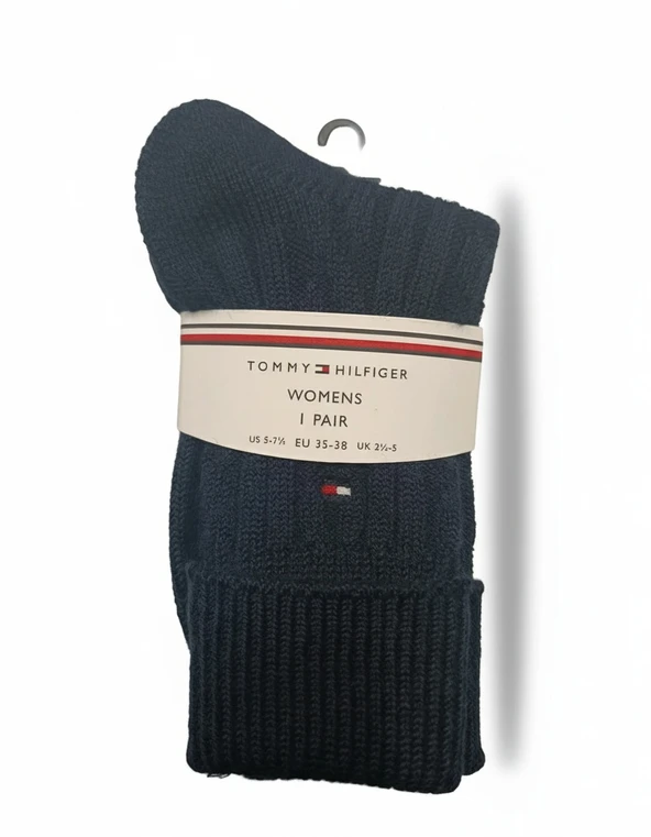 Tommy Hilfiger   TH WOMEN SOCK 1P FOL Kadın Beyaz Çorap - S701236462001 ürün görseli 1