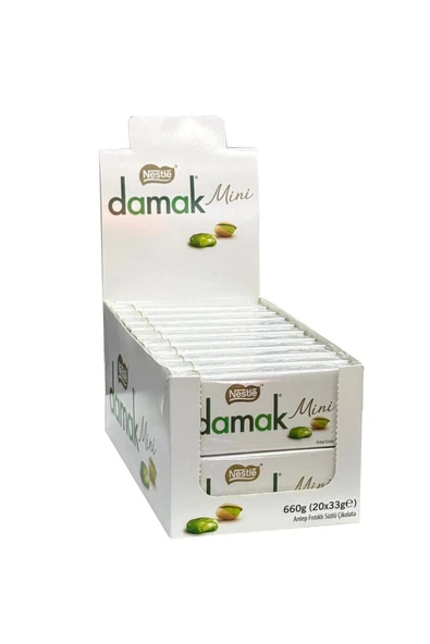 Damak Mini Antep Fıstıklı Sütlü Çikolata 20X33 Gr ürün görseli 1