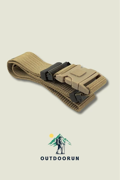 Bej Delikli Outdoor Örme Kemer - Resim 3