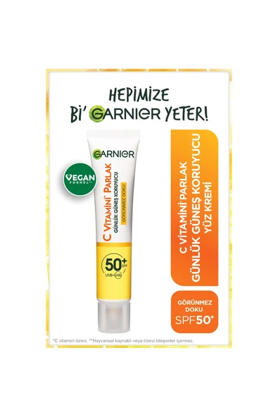 C Vitamini Parlak Günlük Güneş Koruyucu Fluid Yüz Kremi Görünmez SPF50, 40 ml ürün görseli 1