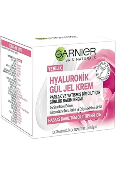 Garnier Hyaluronik Gül Jel Krem Parlak Ve Yatışmış Bir Cilt İçin Günlük Bakım Kremi (50 Ml) ürün görseli 1