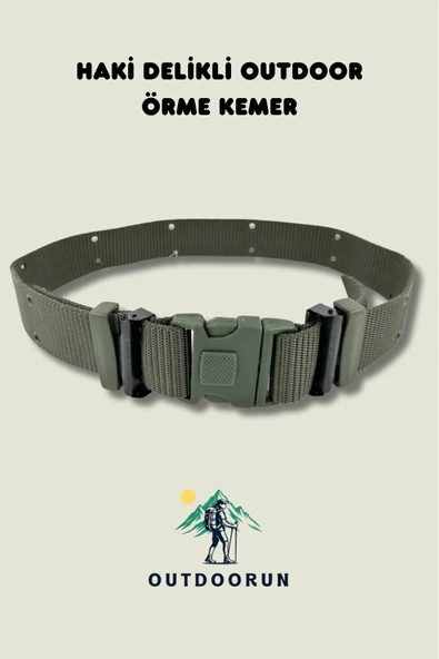 Haki Delikli Outdoor Örme Kemer ürün görseli 1