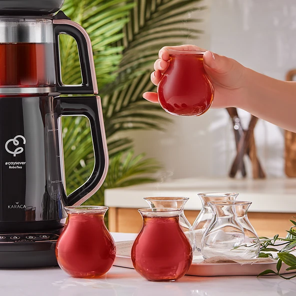Karaca x Refika Tatlıcan 6'lı Çay Bardağı Seti - Resim 5