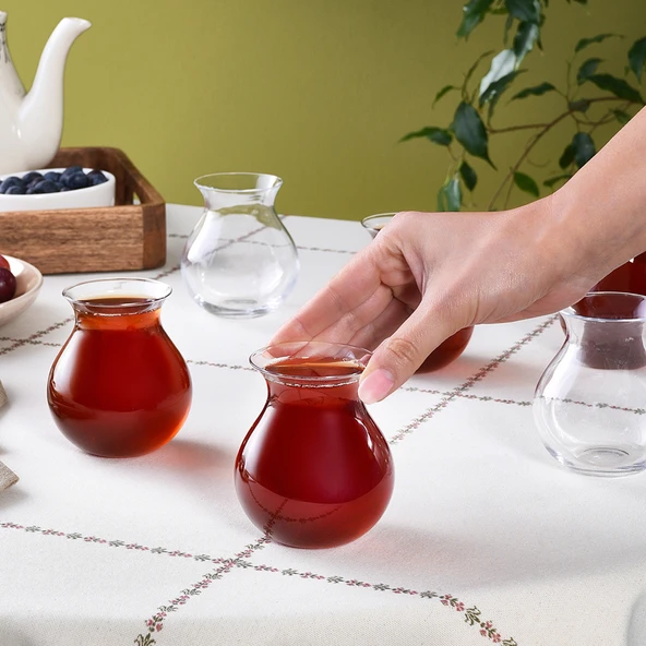 Karaca x Refika Tatlıcan 6'lı Çay Bardağı Seti - Resim 3