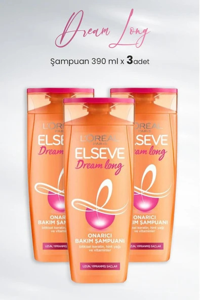 Dream Long Onarıcı Bakım Şampuanı 390 ml X 3 Adet ürün görseli 1