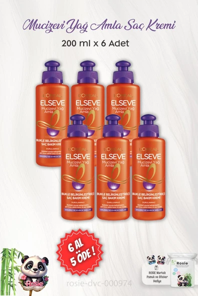 6 AL 5 ÖDE Mucizevi Yağ Saç Bakım Kremi Amla 200 ml ve ROSIE ürün görseli 1
