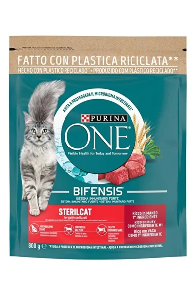 Purina One Sığır Etli Kısırlaştırılmış Kedi Maması 800gr ürün görseli 1