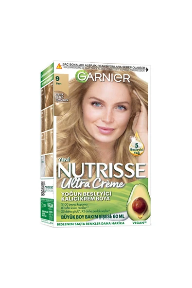 Nutrisse Yoğun Besleyici Kalıcı Krem Saç Boyası - 9 Sarı - 160 ml ürün görseli 1