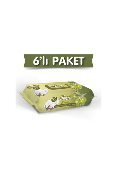 Sleepy Doğal Zeytinyağlı Ve Pamuklu Islak Bebek Havlusu 6x90 Yaprak ürün görseli 1