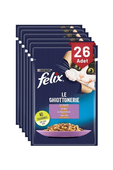 Felix Kuzu Etli Kedi Yaş Maması 85 gr X 26 Adet ürün görseli 1