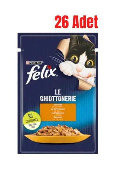 Felix Jöle İçinde Tavuklu Yetişkin Kedi Pouch Yaş Mama 85 Gr x 26 Adet ürün görseli 1