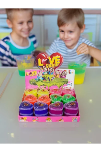 6 Ad. KALP Kutuda KALP SLİME 6 Renk Hazır Slime-Hazır Slaym,Oyun Hamuru . ürün görseli 1