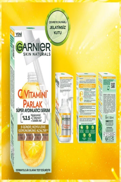 GARNİER C VİTAMİNİ PARLAK SÜPER AYDINLATICI SERUM - Resim 4