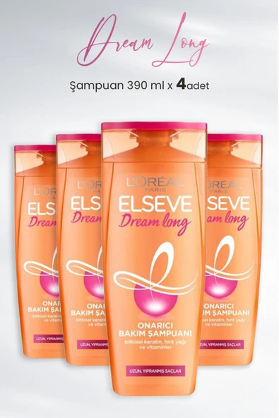 Dream Long Onarıcı Bakım Şampuanı 390 ml X 4 Adet ürün görseli 1