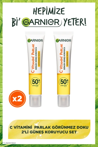 C Vitamini Parlak 2'li Güneş Koruyucu Set Görünmez Doku ürün görseli 1