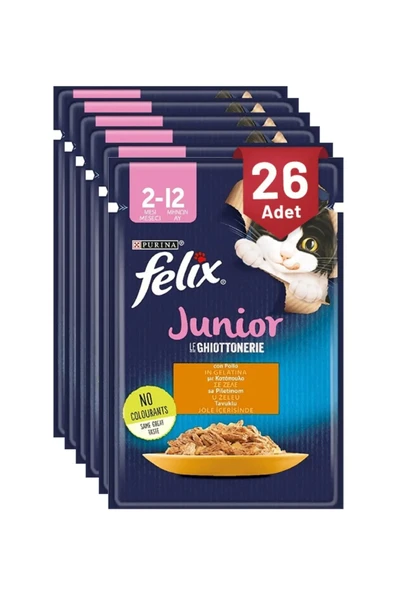 FELIX JUNIOR AGAIL GiJ Chicken 85g 26 Adet ürün görseli 1