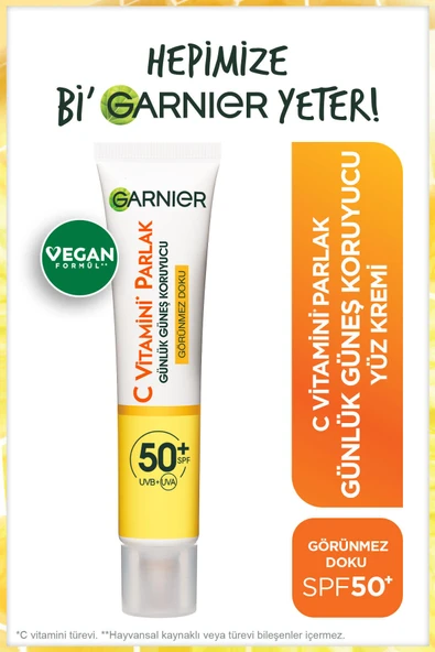 C Vitamini Günlük Güneş Koruyucu Fluid Yüz Kremi Görünmez Doku Spf50 40ml ürün görseli 1