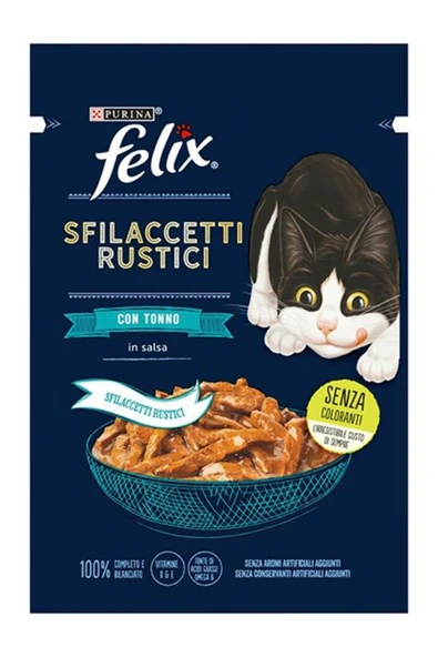 Tasty Shreds Ton Balıklı Lezzetli Et Dilimleri Yaş Kedi Maması 26x80 gr ürün görseli 1