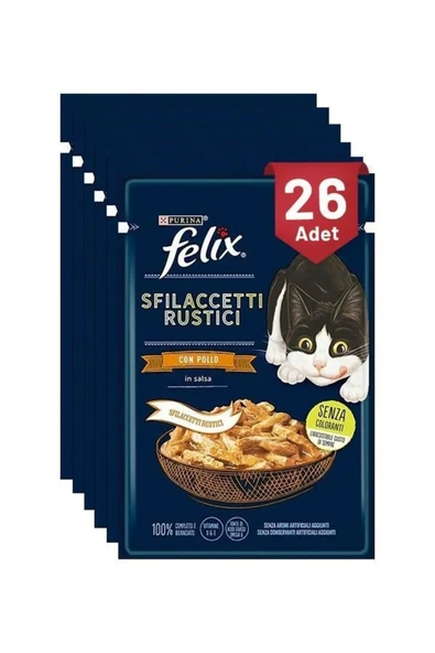 FELIX TASTY SHREDS GIG Chkn 80g 26 Adet ürün görseli 1