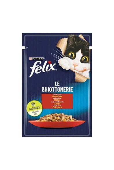 Felix Sığır Etli 85 Gr. X 26 Adet Yaş Kedi Maması ürün görseli 1