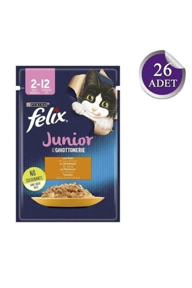 Felix Tavuklu Yavru Kedi Yaş Maması 85 gr X 26 Adet ürün görseli 1