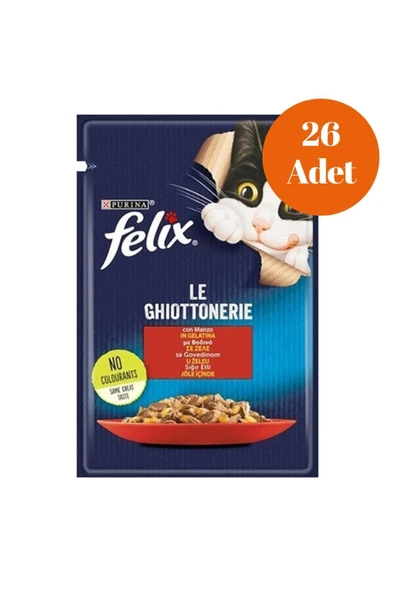 Sığır Etli Pouch Kedi Konserve Maması 85 Gr 26 Adet ürün görseli 1