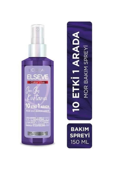 Loreal Elseve Sarı Saç Kurtarıcı 10 Etkili Mor 150 ml Sıvı Saç Kremi ürün görseli 1