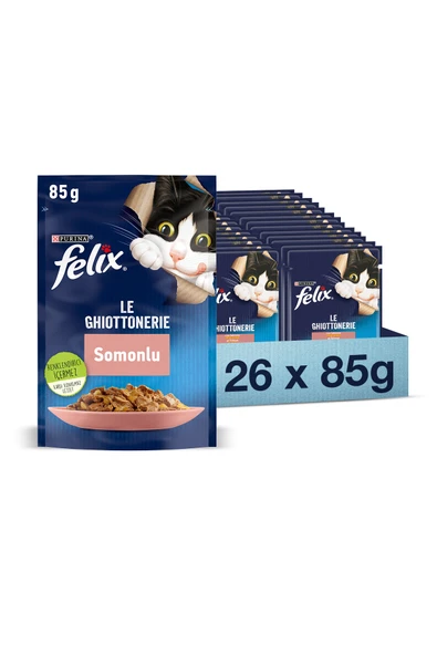 Somonlu Yaş Kedi Maması 26 Adet X 85 Gr. ürün görseli 1