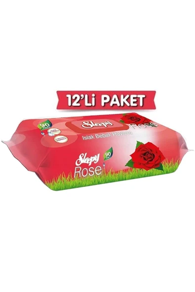 Sleepy Gül 90'lı Islak Mendil 12 Adet ürün görseli 1