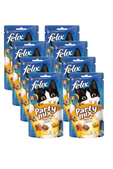 Party Mix Kedi Ödülleri Orijinal Lezzetleri 8li Paket 60gx8 ürün görseli 1