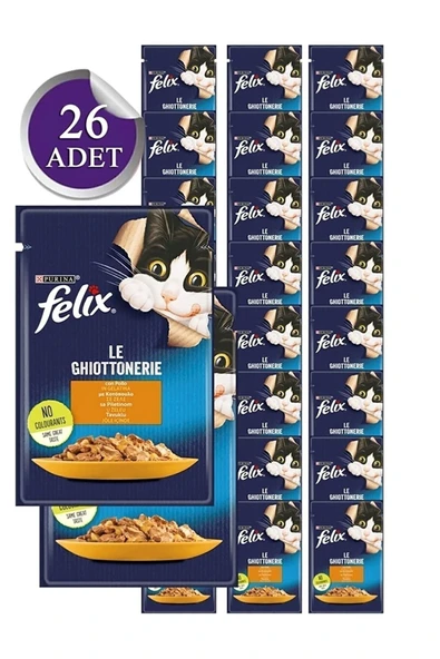 Felixx Tavuklu Yetişkin Yaş Kedi Maması 85 Gr X 26 Adet ürün görseli 1