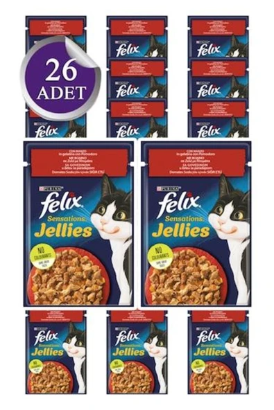 Adult 85 Gr Domates Soslu Sığır Yaş Mama 26 adet ürün görseli 1