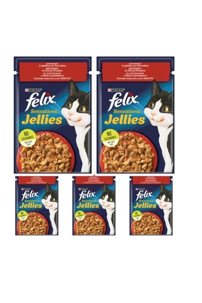 Felix Sığır Etli ve Kanatlı Yaş Kedi Maması 26 Adet X 85 gr ürün görseli 1