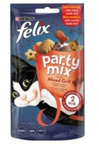 Felix Party Mix Karışık Izgara Lezzetleri 60gr Tavuk Sığır Eti Somon ürün görseli 1