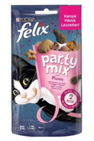 Felix Party Mix Orijinal Lezzetler Ödül Maması 60g Tavuk Peynir Hindi ürün görseli 1