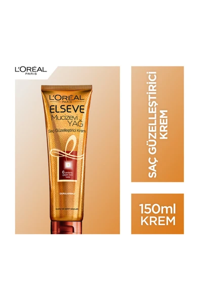 Elseve Mucizevi Yağ Saç Güzelleştirici Krem 150 Ml (Kuru Ve Sert Saçlar İçin) ürün görseli 1