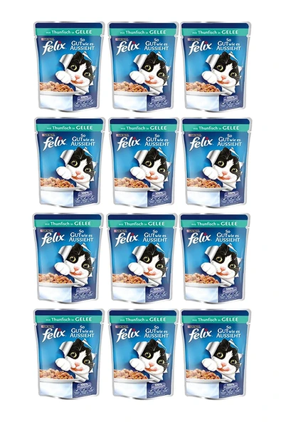Ton Balıklı Pouch Yaş Kedi Maması 12 Adet ürün görseli 1