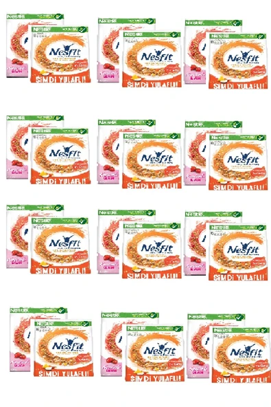 Nesfit Kırmızı Meyveli Kahvaltılık Gevrek 400 g X 12 Adet Karışık Meyveli Gevrek 400 gr X 12 Adet ürün görseli 1