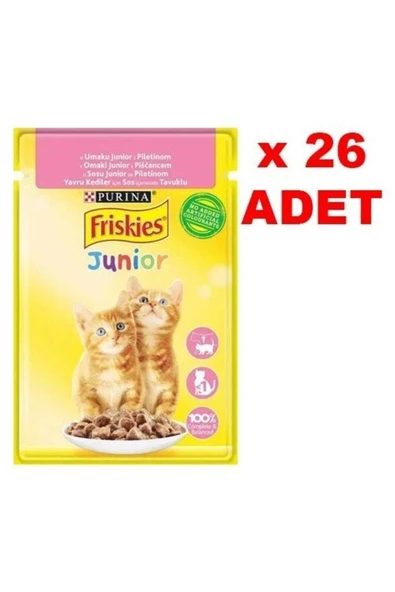 Purina Friskies Junior Tavuklu Soslu Pouch Yavru Kedi Yaş Maması 26 X 85 G ürün görseli 1