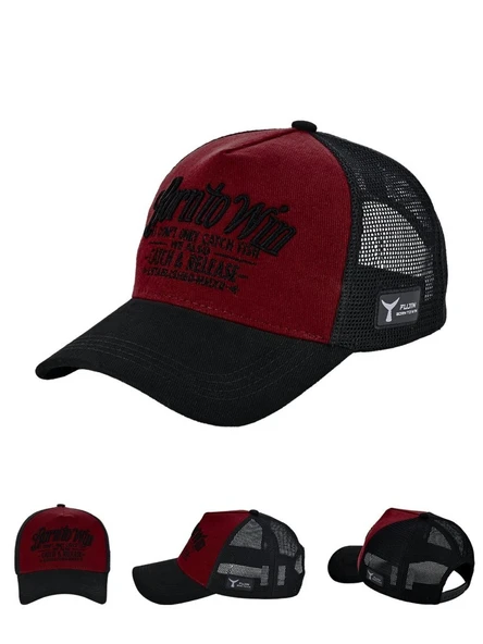 Fujin BTW Trucker Şapka Black Burgundy ürün görseli 1